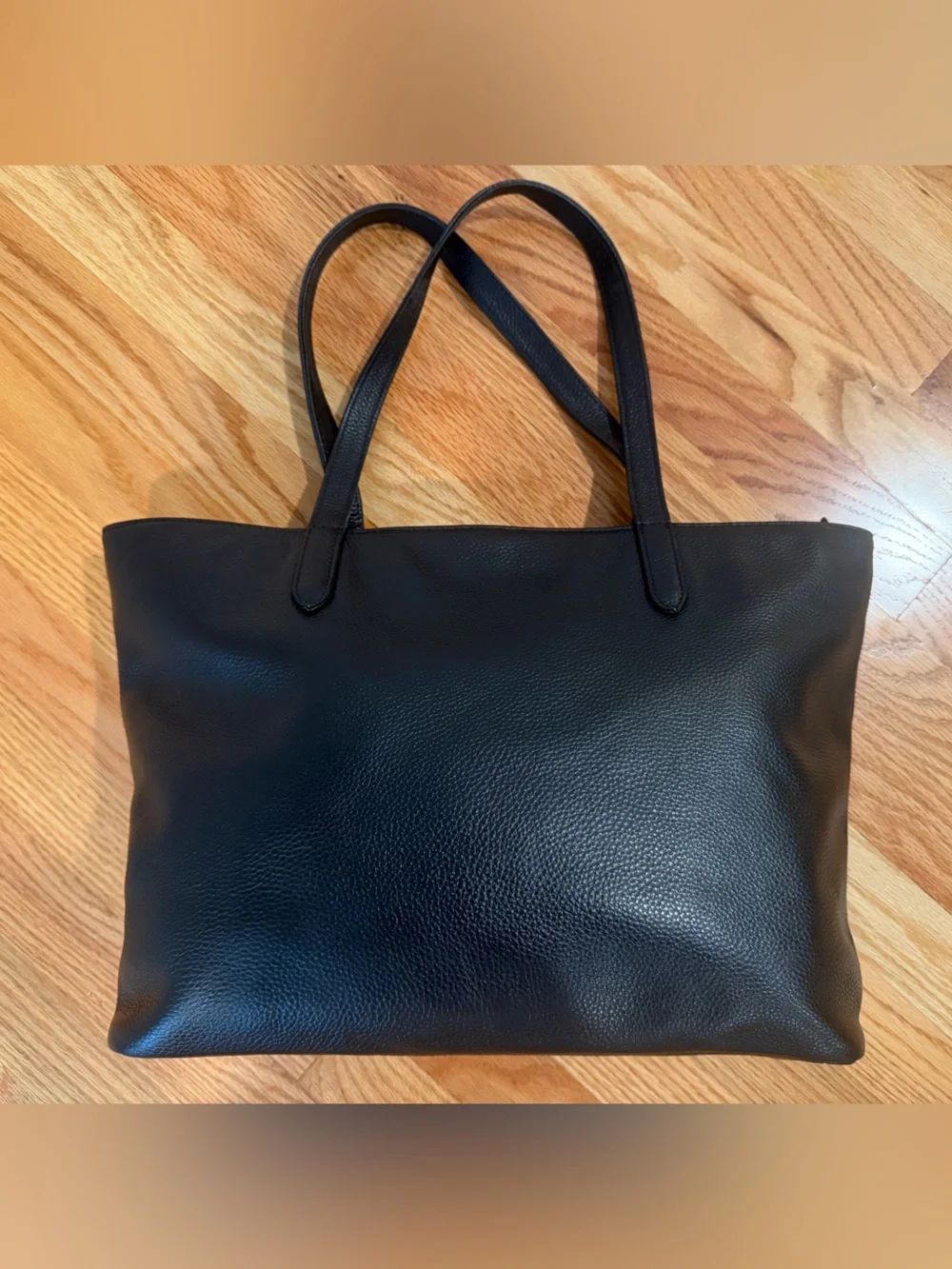 Onna Ehrlich Black Pebbled Leather Tote Shoulder Bag